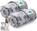 Luciphia Premium Soft Dog Blanket for Small Medium Large Dogs Washable 300GSM Fluffy Warm Fleece Puppy Cat Paw Print Pet Flannel Pcs2 Grey Paw XL(57"x40")