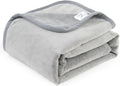 Waterproof Dog Blankets Light Grey, 30"x40" Cat Blanket for Indoor Cats, Soft Fluffy Sofa Car Bed Protector, Reversible Leakproof Flannel Puppy Blanket for Small Medium Dogs