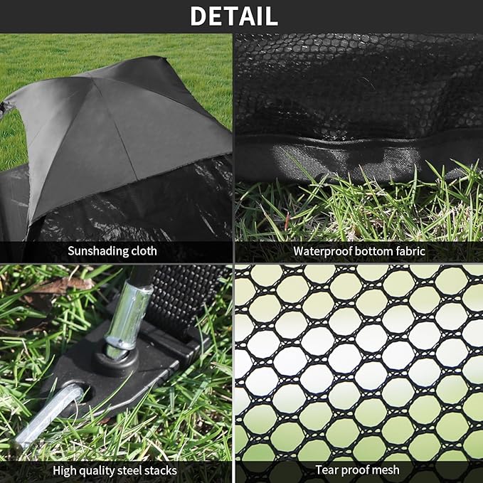 Rest-Eazzzy Cat Tent Outdoor, Pet Enclosure Tent Suitable for Cats and Small Animals, Indoor Playpen Portable Exercise Tent with Carry Bag(Pet Tent& Tunnel) M