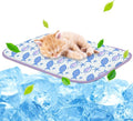 NWK Pet Cooling Mat - Ice Silk Cooling Mat for Dogs & Cats Portable & Washable Pet Cooling Blanket, Car Seats, Beds for Summer (1, Purple Fish, 16’’ X 20’’ X 0.3)