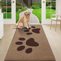 Buganda Dog Door Mat for Muddy Paws, Absorbent Dirt Trapper Washable Indoor Doormats, Non Slip Low-Profile Mud Mat for Dogs, Front Entrance Doormat for Inside Floor (59x24 Inches, Beige)