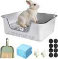 Stainless Steel Sifting Litter Box for Rabbit (L)