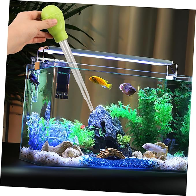 TOYANDONA 2pcs Manual Fish Tank Cleaner Waste Gravel Adsorber for Change and Coral Feeding Effortless Aquarium Maintenance Tool