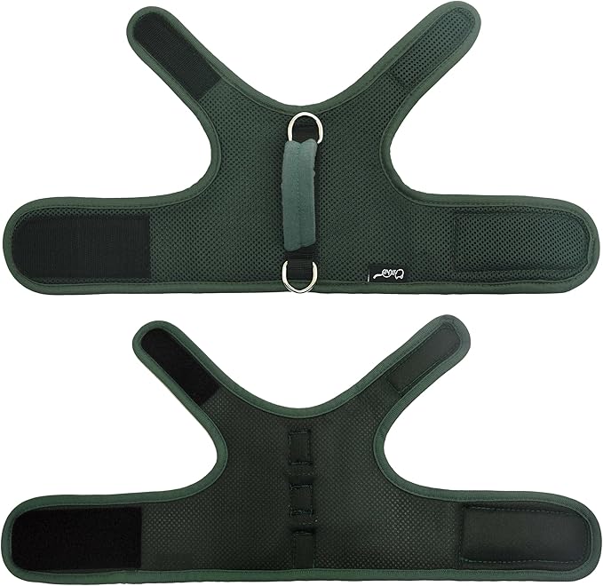 Cat Harness and Leash for Walking Escape Proof Breathable Mesh Fabric, Solid Green, Large, Adjustable Cat Walking Jackets with Handle, Padded Stylish Cat Vest