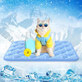 Rywell Dog Cooling Mat 2.0, Ocean Blue,24" x 18" Thick & Durable Cooling Ma for Dogs&Cats, Long-Lasting Cool with Waterproof & Color-Changing Arc-Chill Tech (Q-Max>0.5) Washable& Non-Toxic