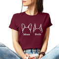 Custom Dog Mom Shirt for Women Pet Ears Sweatshirt with Name Unique Puppy Line Art Cute Dad Hoodie for DogDad Owner Lover
