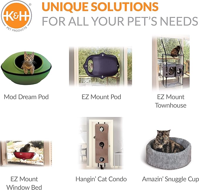 K&H Pet Products Kitty Tower Classy Gray 2 Story