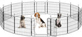 Yaheetech Expandable Dog Playpen, 16 Panel 24 inch Puppy Playpen with Door Indoor/Outdoor Pet Fence for Small Medium Dogs
