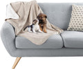 Waterproof Pet Blanket - 30x40-Inch Reversible Sherpa Fleece Throw Protects Couches, Cars, and Beds from Spills, Stains, and Fur by PETMAKER (Tan)