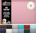 GORILLA GRIP 100% Waterproof Raised Edge BPA Free Silicone Pet Feeding Mat, Dog Cat Food Mats Contain Spills Protects Floors, Placemats for Cats and Dogs Water Bowl, Pets Accessories 28x18 Pink