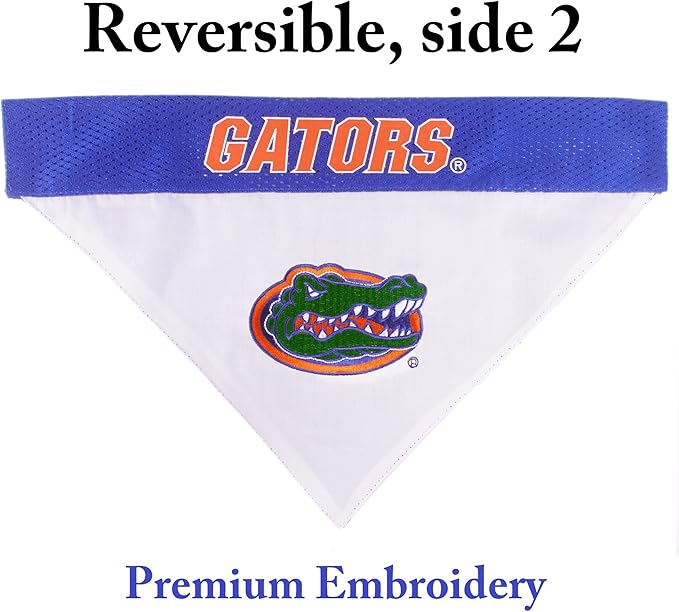 Pets First Collegiate Pet Accessories, Reversible Bandana, Florida Gators, Small/Medium