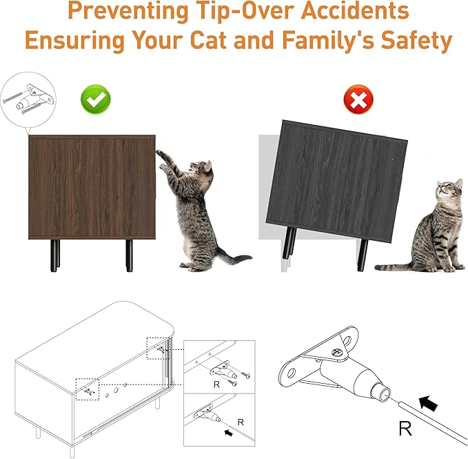Cat Litter Box Enclosure with Cat Scratch Pad, Sliding Door, 37.4" Litter Box Enclosure Furniture Hidden Litter Box, Modern Indoor Cat House, TV Stand, Side End Table for Living Room, Black