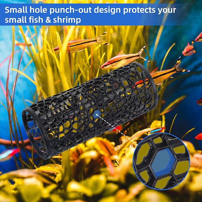 Betta Fish Toys, Black Betta Fish Tunnel Hammock, Safe Aquarium Decor for Smallfish Shrimp, Bettas Tank Accessories with Suction Cups Perfect for Hideout and Play Area