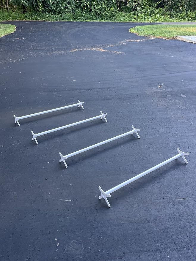 Dog Agility Cavaletti, Dog Agility Equipment Dog Hurdle Jump Set of 4 Adjustable Dog Jumps for Backyard Agility Training and Conditioning Rehabilitation