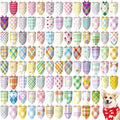 150 Pcs Spring Dog Bandanas Bulk Pet Bibs Colorful Triangle Scarf Pet Bandanas for Medium Large Dogs Spring Summer Birthday Costume Decoration