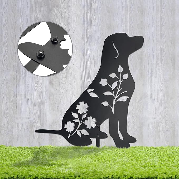 Labrador Retriever Garden Stake - Durable Outdoor Dog Statue for Lawn Décor