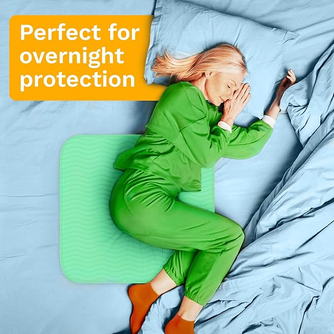 GREEN LIFESTYLE® Washable Underpads - Heavy Absorbency Reusable Bedwetting Incontinence Pads for Kids, Adults, Elderly, and Pets - Toddler Mattress Pads for Bed, Sofa, Floor (Pack of 40 - 34x36)