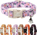 Halloween Dog Collar Cute Wizard Ghost Puppy Collar - Light Comfortable Adjustable Pet Collars for Small Medium Large Girl Boy Dogs XL
