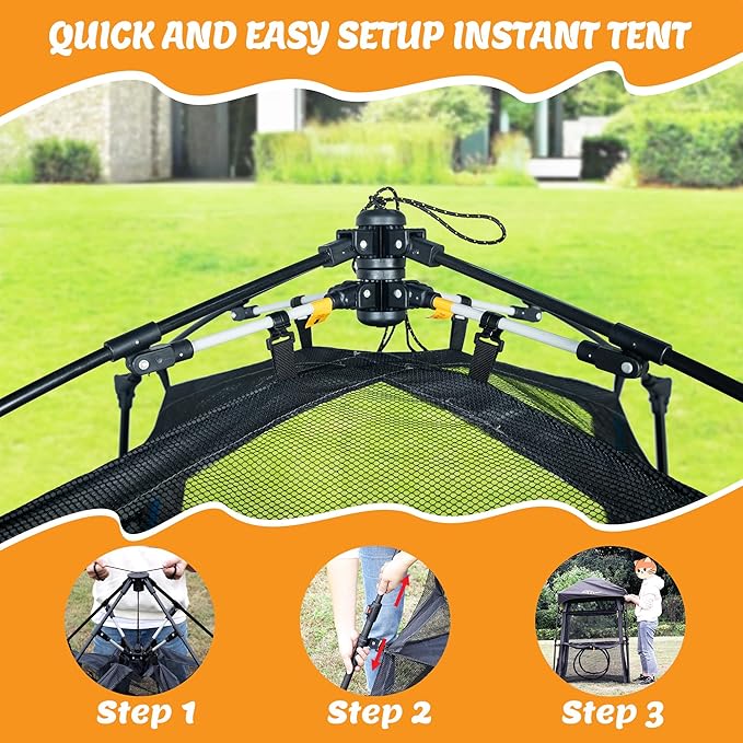 Instant 3-Tier Cat Catio Tent with 2 Interchangeable Covers (Scalloped Green + Black),X-Large Cat Enclosure for Indoor and Outdoor,3 Tier Cat Cage,Two Doors Design can Assemble More Shapes (Patented)