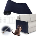 Cat Scratch Furniture Protector - 118" x 15.8" Trimmable Self-Adhesive Cats Claws Scratch Pads, DIY Cat Climbing Couch Protector for Scratch Post Cat Tree Replacement Indoor (Dark Blue)