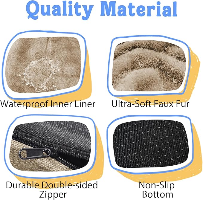 Dog Bed for Medium Large Size Dogs - Memory Foam Soft Pet Couch Sofa with Removable Cover Waterproof Bolster