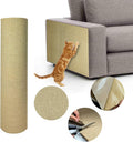 Jute 78.7"x15.8" Trimmable Cat Scratching Mat for Furniture Protector,Versatile Self-Adhesive Anti Cat Scratch Pad for Couch Protection&Cat Scratcher Tree/Post/Wall/Board/Twine Replacement