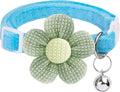 Breakaway Cat Collars with Bells, MUZIEBA Kitten Collar for Girl Boy Adjustable Safety Kitty Collars for Cats Puppy and Small Pets (Blue)