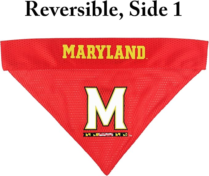 Pets First Collegiate Pet Accessories, Reversible Bandana, Maryland Terrapins, Small/Medium