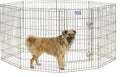 MidWest Homes for Pets Folding Metal Puppy / Dog Exercise Pen, Indoor/Outdoor Playpen with Door, 16 Sq Feet of Play Space, 36-Inches Tall, Gold Zinc