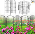 Decorative Garden Fence 31in (H) x10ft (L), 10 Pack No Dig Fence Animal Barrier for Dog, Arched Flower Bed Edging, Wire Border Panel Fencing for Yard Patio Outdoor Decor