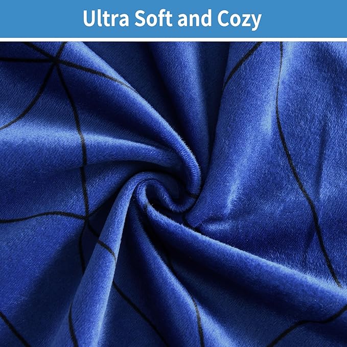 Softan Waterproof Blanket Cover 70"x90" for Baby, Adults, Dogs, Cats or Any Pets, 3 Layer Protector and 100% Leak Proof Blanket for Bed, Sofa and Other Furniture, Easy to Clean, Navy & Light Grey