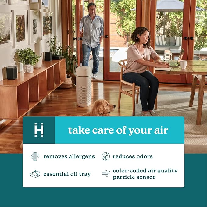 Homedics Air Purifier, 4-in-1 Tower for Extra Large Rooms up to 1,692 Square Feet, 99% HEPA-Type Filtration for Smoke, Allergens, Pollutants, Dust and Pet Dander with UV-C Technology