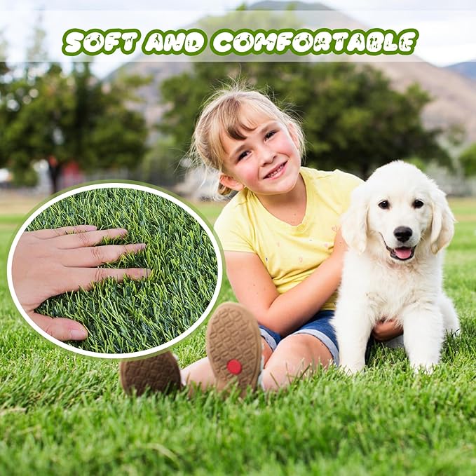 Artificial Grass, Professional Dog Grass Mat, Potty Training Rug and Replacement Turf Outdoor Rug Patio Lawn Decoration, Easy to Clean with Drainage (39.4 x 31.5 inch)