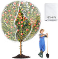 10 x 10ft Extra Large Fruits Tree Netting, Garden Mesh Insect Tree Cover with Zipper Drawstring Bird Barrier Net Plant Bag Blueberry Bushes Protection Plant Cover for Prevent Animals Deer Squirrel Bug