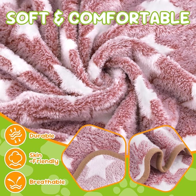 6 Pcs Dog Blanket Super Soft Pet Puppy Blankets Calming Blanket for Small, Medium Dogs Warm Sleep Mat Flannel Blanket for Dogs Puppy Cat (24"×16")