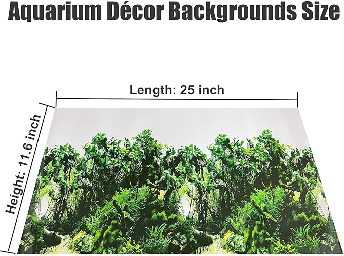Fish Tank Background Sea Anemone Coral Theme Aquarium Background Poster Fish Backdrop for Aquarium Wallpaper Double-Sided Fish Tank Sticker Paper