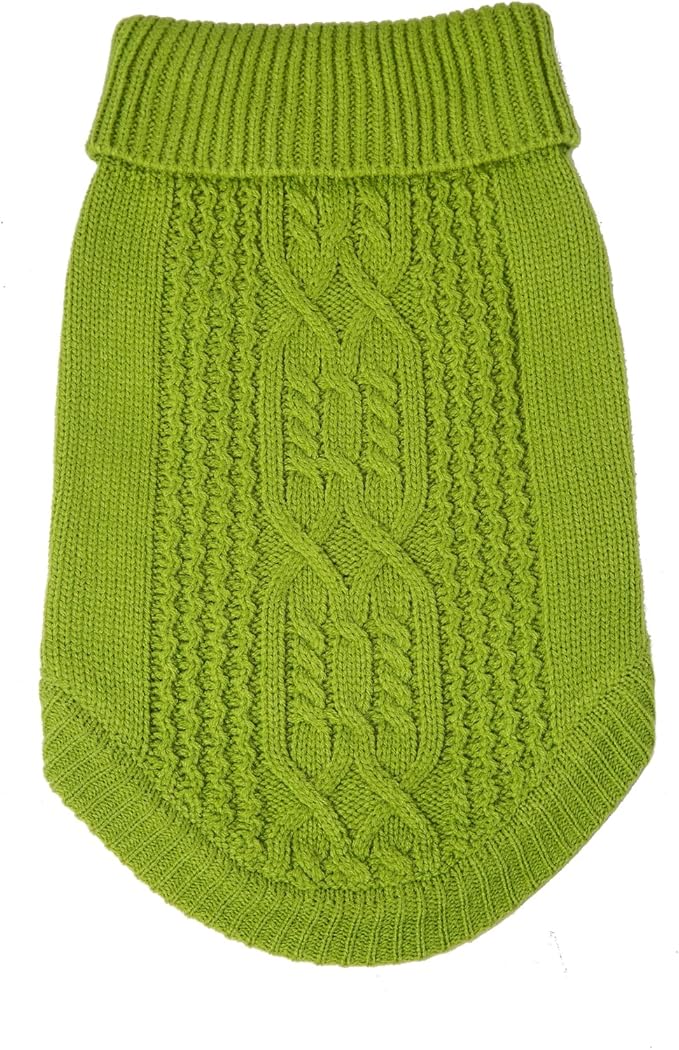 Stretchy Cat Sweater - 17 Colors & 6 Sizes | Snug Winter-Ready Knit for Boy/Girl Cats & Kittens(Green, X-Small)