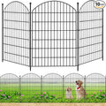 Decorative Garden Fence 40in (H) x24ft (L), 10 Pack No Dig Fence Animal Barrier for Dog, Arched Flower Bed Edging, Wire Border Panel Fencing for Yard Patio Outdoor Decor