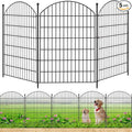 Decorative Garden Fence 40in (H) x12ft (L), 5 Pack No Dig Fence Animal Barrier for Dog, Arched Flower Bed Edging, Wire Border Panel Fencing for Yard Patio Outdoor Decor