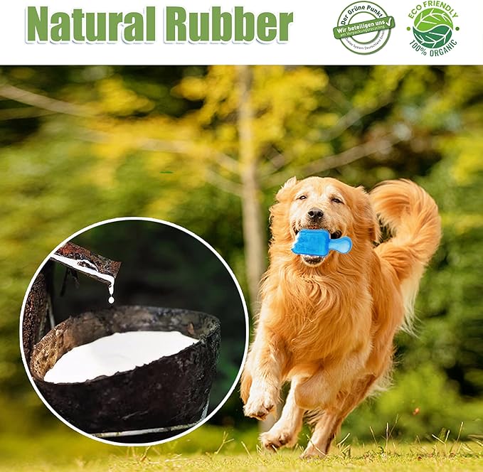 Puppy Chew Toys for Teething, Pack of 2 Freezable Dog Toys, Puppy Teething, Interactive Treat Dispensing, Dog Toys for Small, Medium and Large Breeds, Durable and Safe