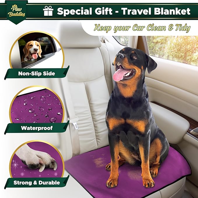 Paw Buddies Waterproof Blanket 80"x90" – Reversible Microfleece Throw for Couples, Pets & Family – Leakproof, Machine Washable Bed & Sofa Protector for Home or Travel