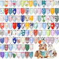 150 Pcs Boho Dog Bandanas Bulk Pet Bibs Colorful Triangle Scarf Pet Boho Bandanas for Medium Large Dogs Spring Summer Birthday Costume Decoration