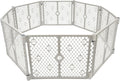 MyPet 8-Panel Paws Petyard, Gray Dog Playpen, Durable & UV-Resistant Puppy Playpen, Indoor/Outdoor Portable Dog Pen, Adjustable for Your Pet's Comfort, Friendly Design for Happy Pets