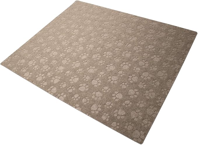 Drymate Cat Litter Box Mat, Litter Trapping Mat, Waterproof, Urine-Proof, Absorbent, Machine Washable, Soft on Paws, Contains Mess, Protects Floors, Kitten Supplies, Tan, 29x36 XL