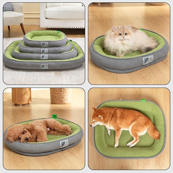 Orthopedic Small Dog Bed,Dog Sofa Bed with Egg Crate Foam with Four-Sided Bolster, Removable Cover & Non-Slip Bottom S