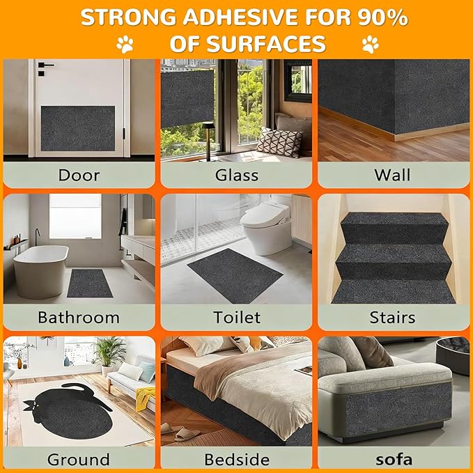 Carpet 78.7"x15.8" Trimmable Cat Scratching Mat for Furniture Protector,Versatile Self-Adhesive Anti Cat Scratch Pad for Couch Protection&Cat Scratcher Tree/Post/Wall/Board/Twine Replacement
