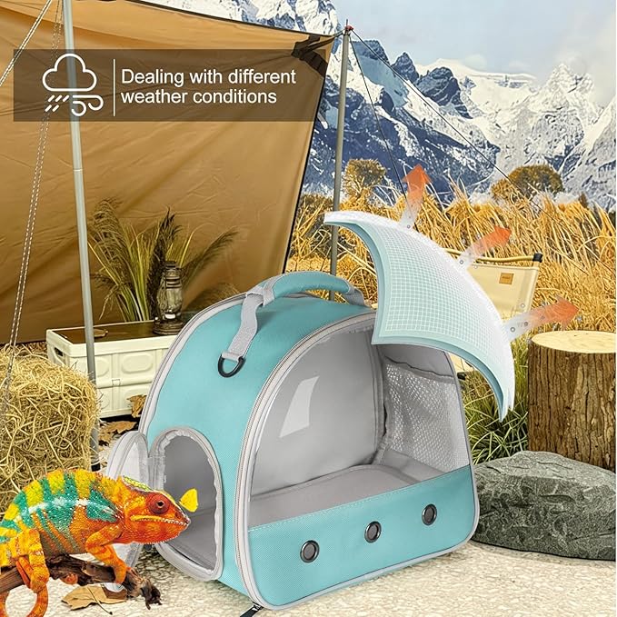 Bearded Dragon Carrier,Lizards Travel Bag, Small Animal Travel Carrier for Hedgehog Rat Parrot Bird, Portable Guinea Pig Travel Carrier for 2