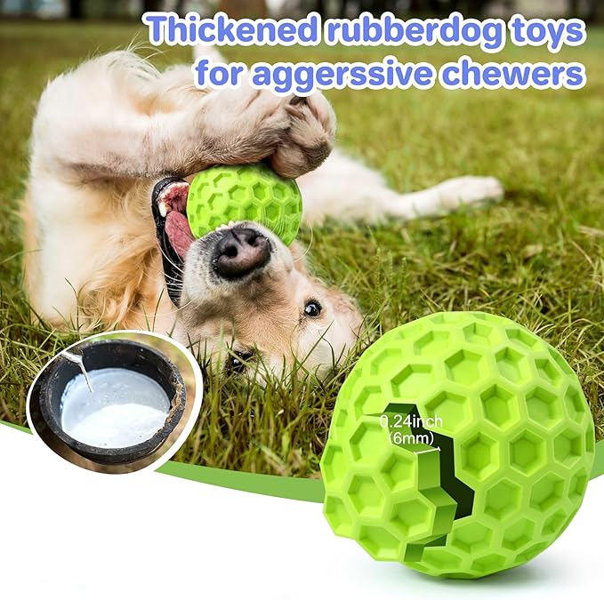 Interactive Squeaky Dog Balls Puppy Toys, Dog Toys for Small Dogs, Puppy Chew Toys for Teething and Relax, Dog Chew Toy Balls Small Dog Toys for Small Breed, Outdoor Dog Toys