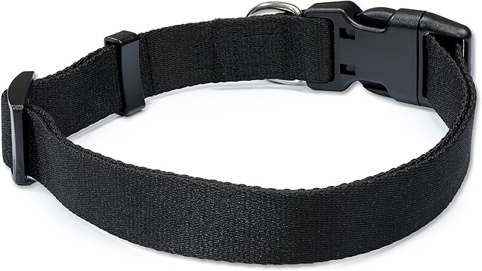 MS-5 Automatic Pet Door Collar, Genuine High Tech Pet Brand Dog Collar for Power Pet Doors - Deluxe Strap (Black, Large) - DC-BLK-MS5-L