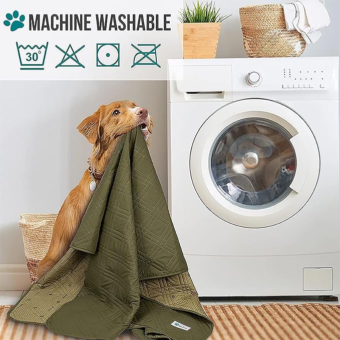 PetAmi Waterproof Couch Cover for Dogs, Waterproof Pet Blanket, Reversible Furniture Cover Sofa Protector for Pet Cat Bed, Washable Waterproof Blanket Dog Cover for Couch Seat, 30x70 Green